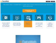 Tablet Screenshot of dataweb.com